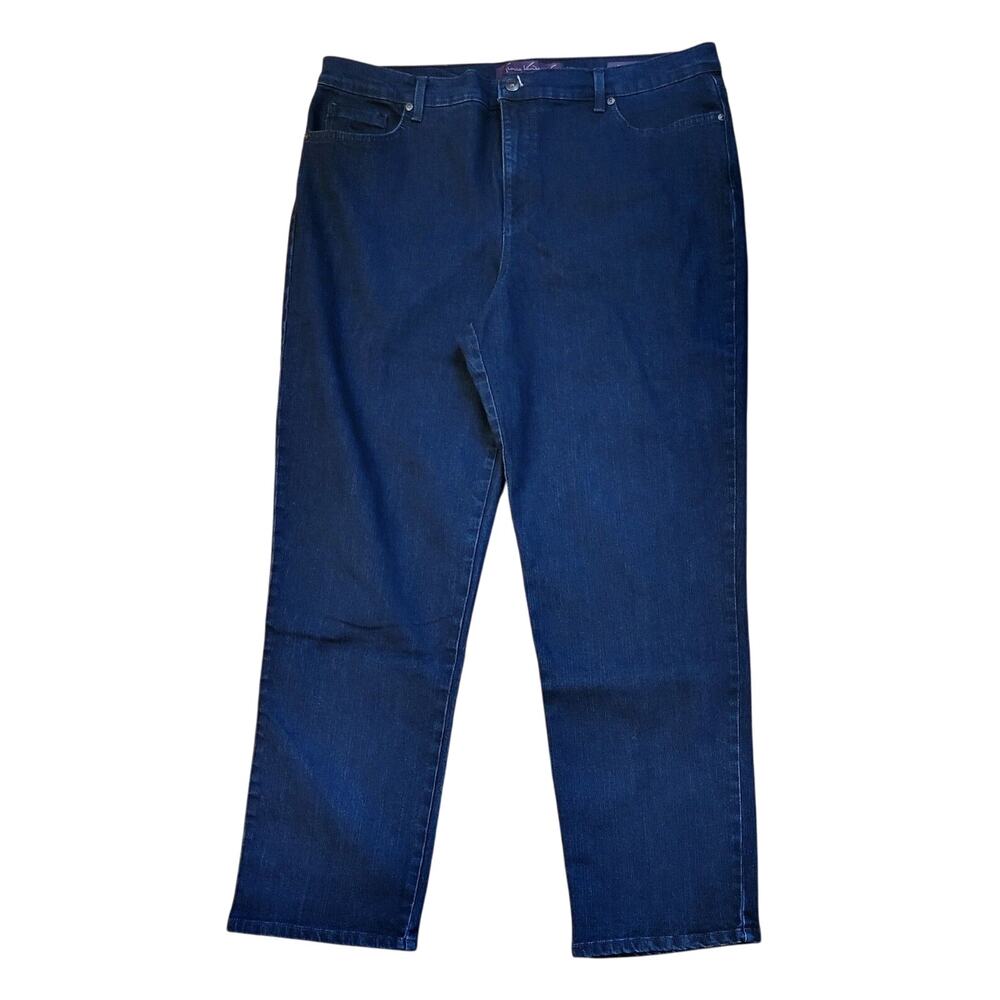 Gloria Vanderbilt Jeans Women's Size 16S Waist 37" Blue Denim Amanda Tapered Leg